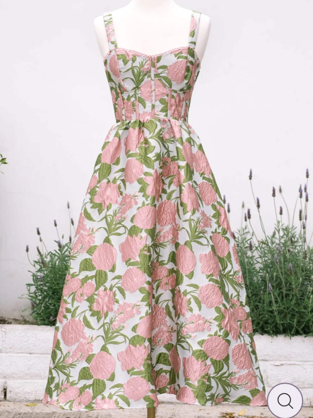 Morning Lavender Melody Floral Midi Dress small